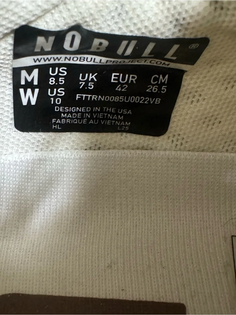 NOBULL Cream Knit Trainers with Brown Sole
